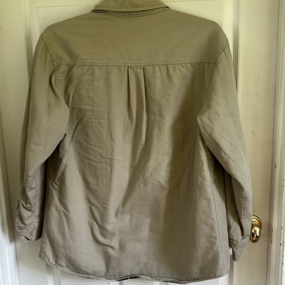 Levi Strauss & Co. Twill Shirt Jacket with plaid fleece lining.  Size Medium. - Picture 3 of 7